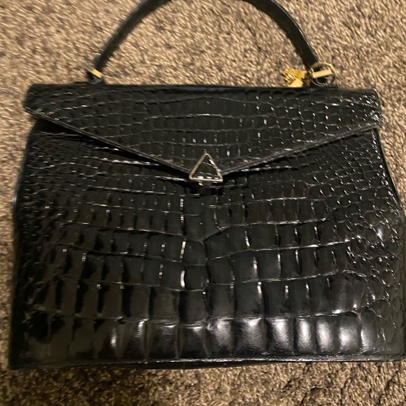Made in Italy giani parapini. Crocodile leather hand bag - Picture 3 of 15